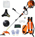 Leistungsstarker 52cc Benzin-Rasentrimmer mit Einzylinder-Motor, 3-Zahn-Messer & Nylonschnur