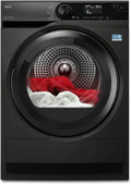 AEG Wärmepumpentrockner 9 kg, Serie 7000 SensiDry, Energiesparend & Sanft, Knitterschutz, Automatische Beladungserkennung, Dunkelsilber