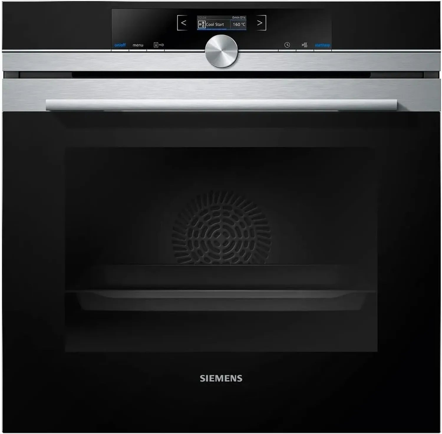 Siemens iQ700 Einbau-Backofen, 71L, A+ Energie, Schwarz/Edelstahl, 4D-Heißluft
